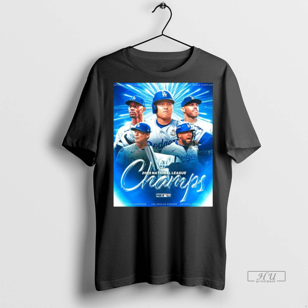 Limited Edition Los Angeles Dodgers Mlb 2025 Back To Back National League Champs Fox Tee