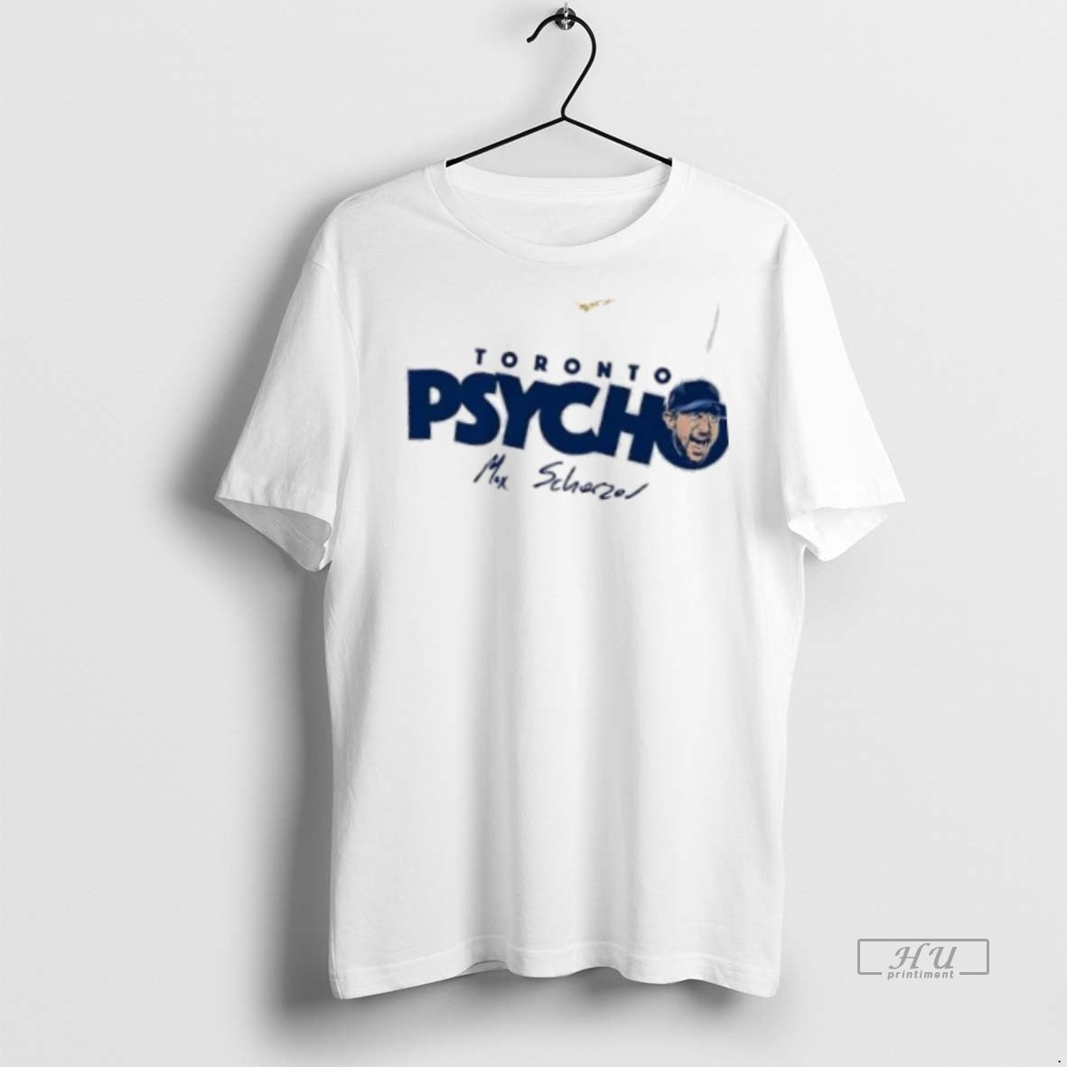Limited Edition Max Scherzer Toronto Psycho Head Signature Tee Shirt Sweater