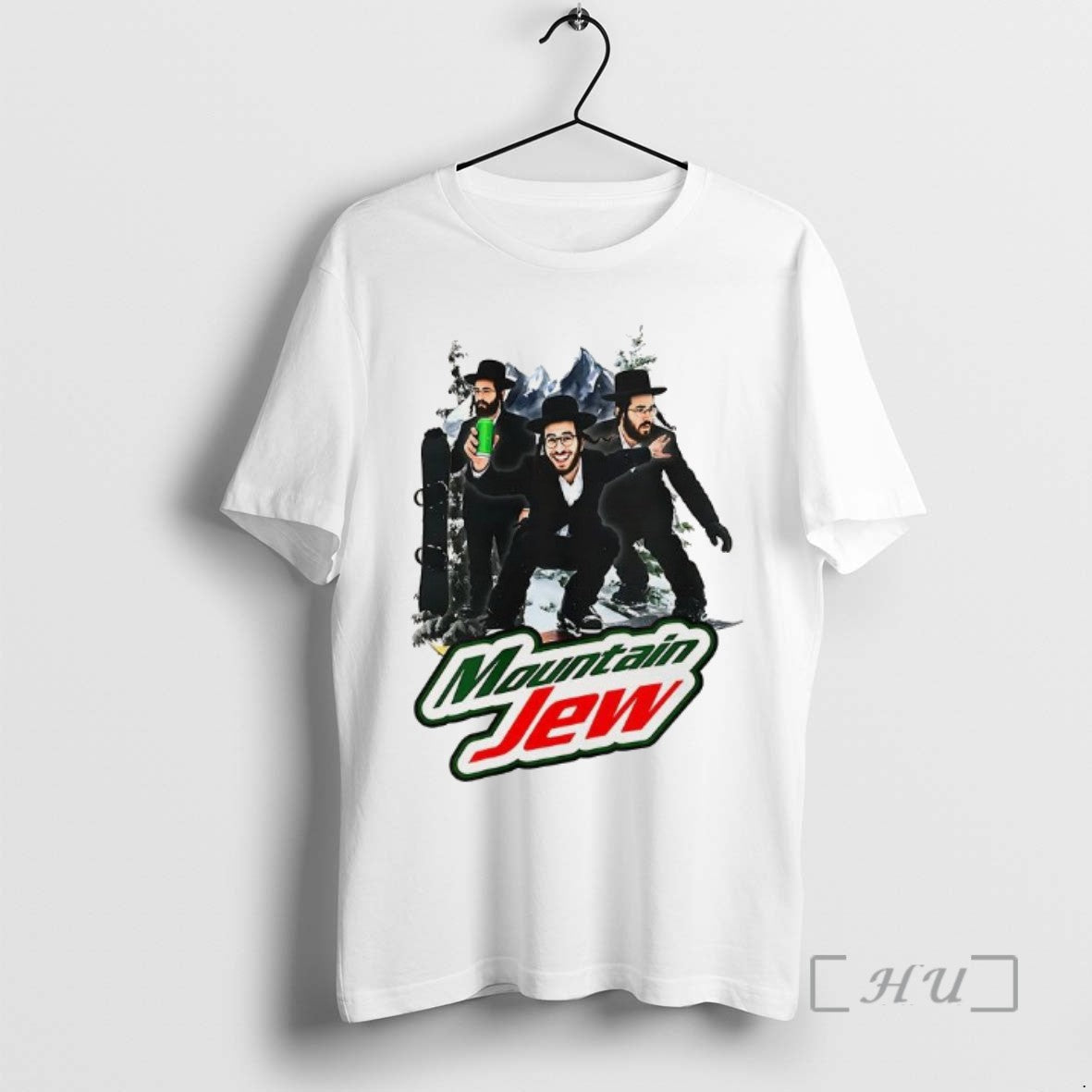 Limited Edition Mountain Jew Dew Skiing Parody Tee Shirt Sweater