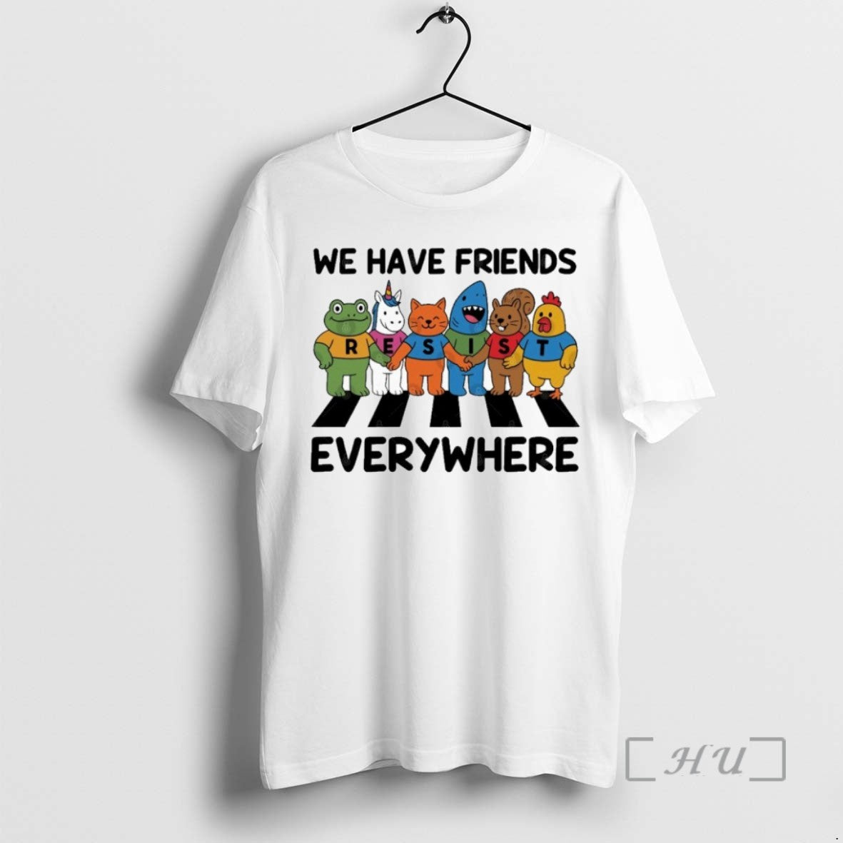 Limited Edition Portland Frog Resist We Have Friends Everywhere Tee Shirt Sweater