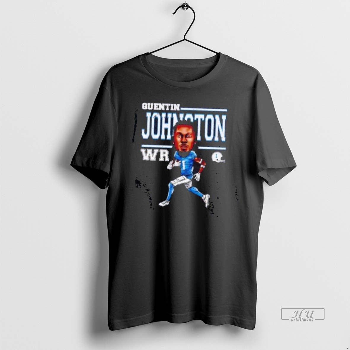 Limited Edition Quentin Johnston Cartoon Running Los Angeles Chargers Tee Shirt Sweater