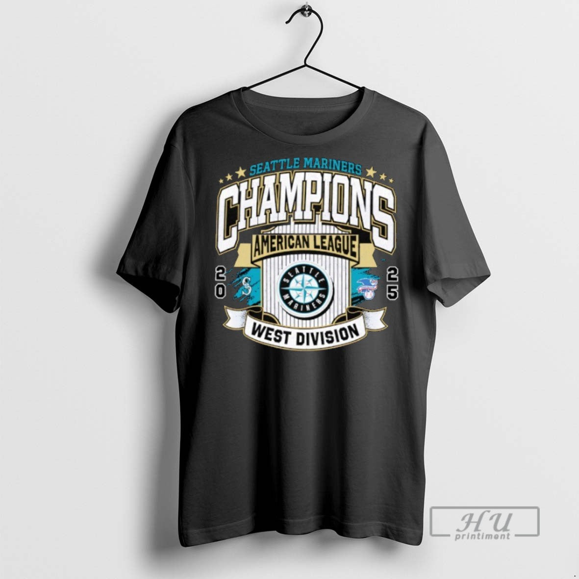 Limited Edition Seattle Mariners 2025 Al West Division Champions Vintage Graphic Tee Shirt Sweatshirt Hoodies