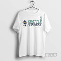 Limited Edition Seattle Mariners 8 Bit Baseball Graphic Tee Shirt Sweatshirt Hoodies