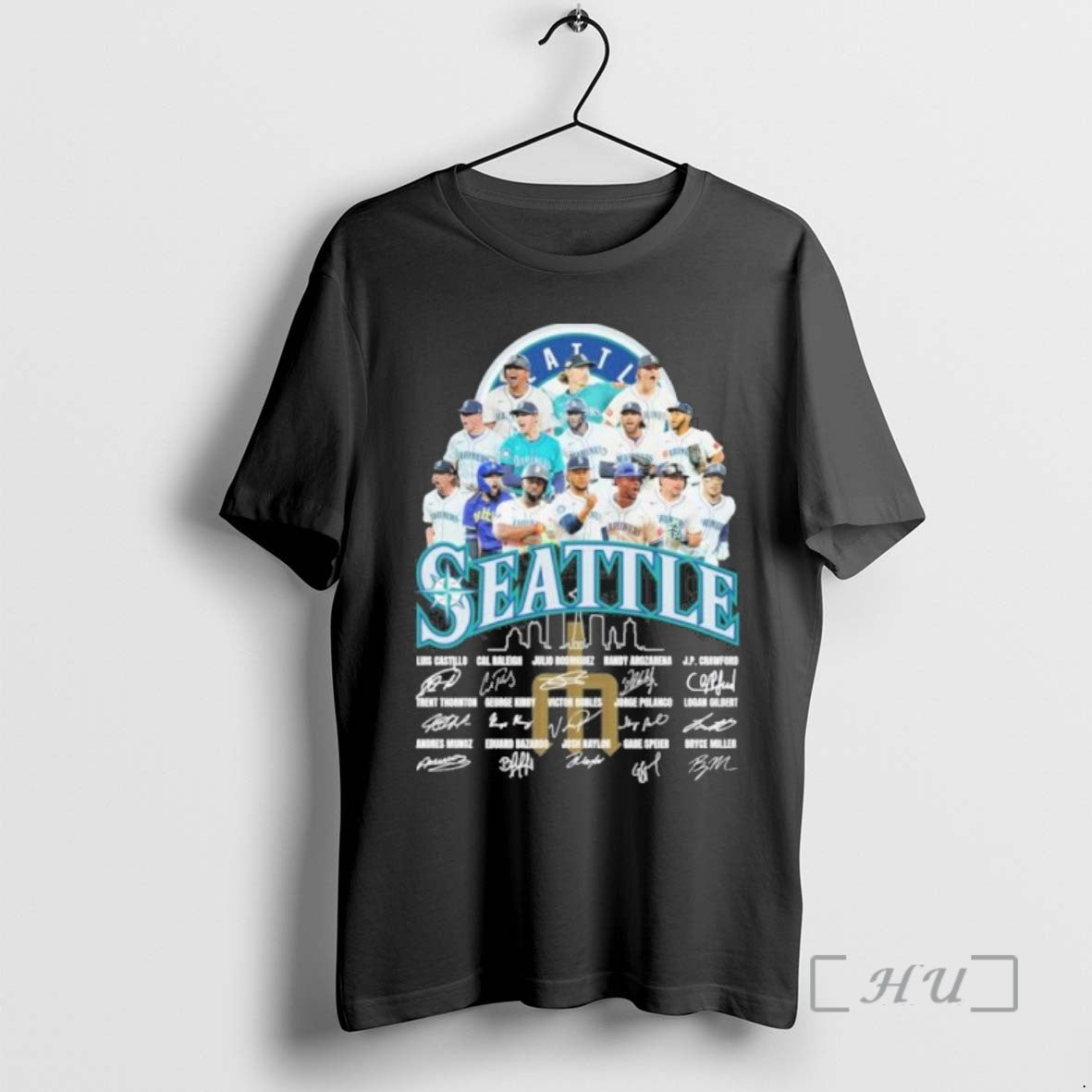 Limited Edition Seattle Mariners Alcs Team Signatures Tee Shirt Sweater