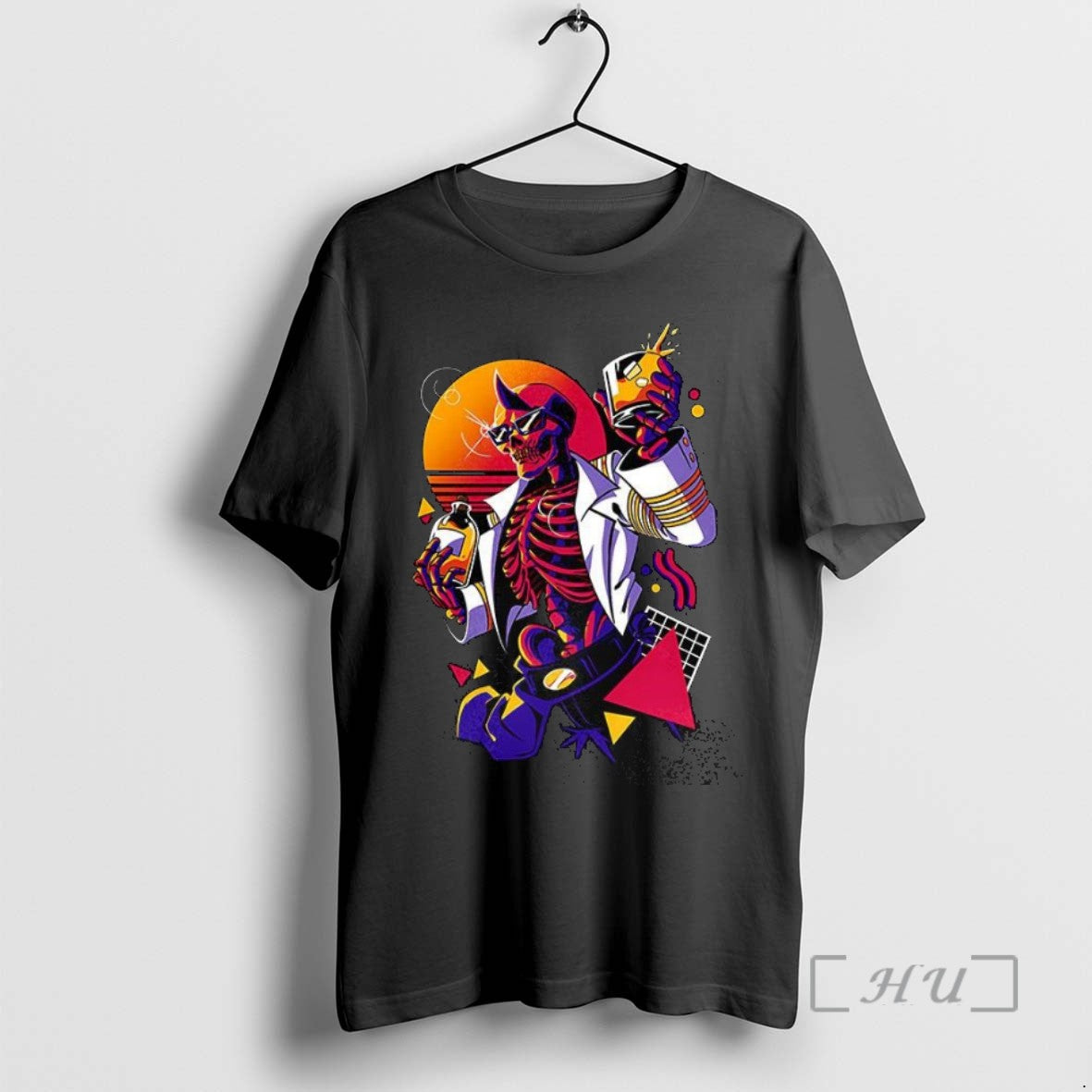 Limited Edition Skeleton On The Rocks Halloween Tee Shirt Sweater