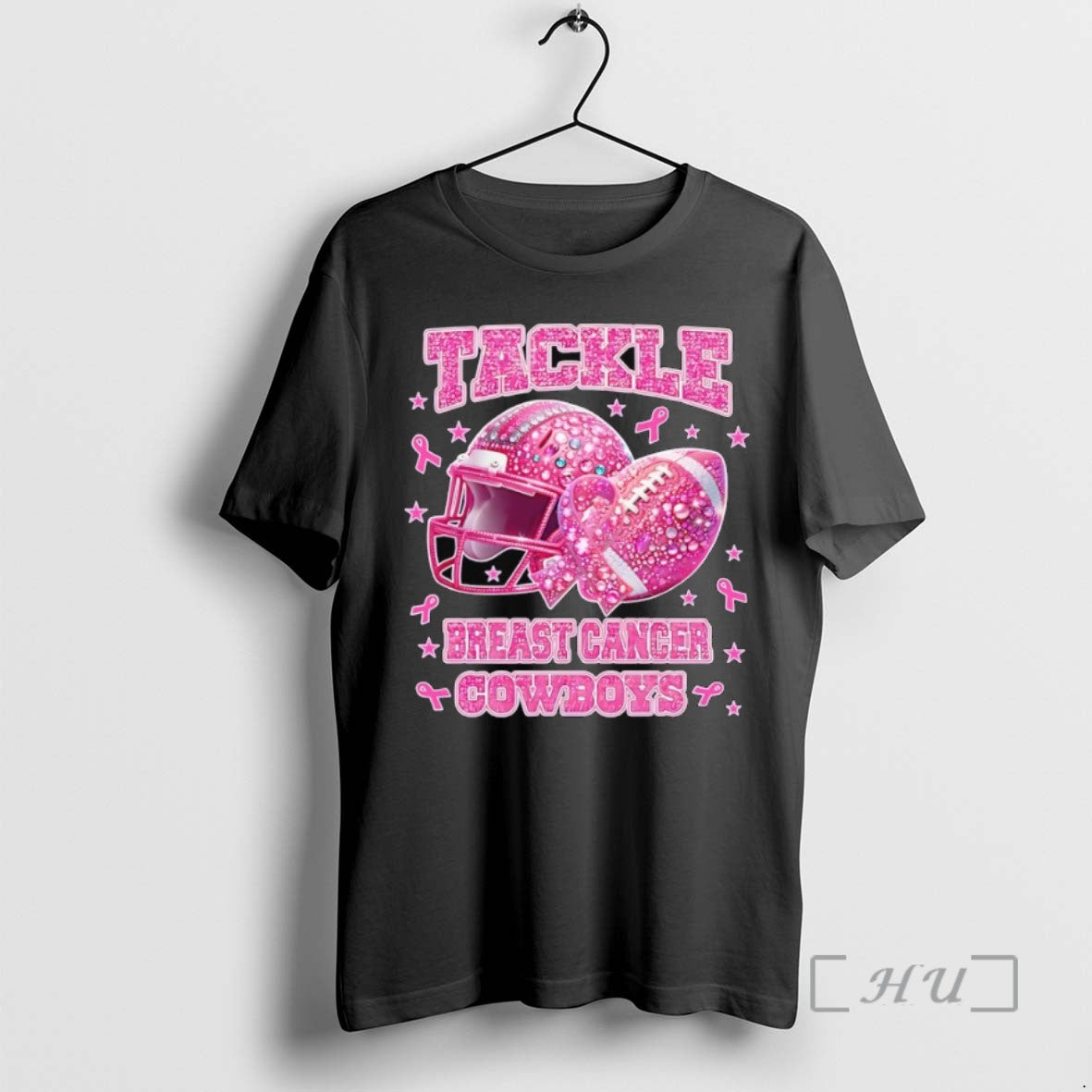 Limited Edition Tackle Breast Cancer Cowboys Pink Ribbons Tee Shirt Sweater