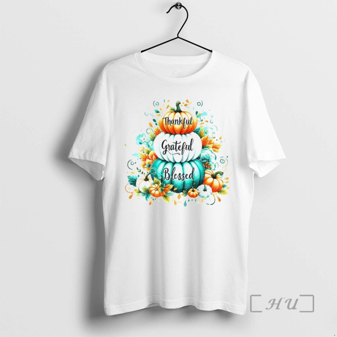 Limited Edition Thankful Grateful Blessed Thanksgiving Autumn Pumpkin Tee Shirt Sweater