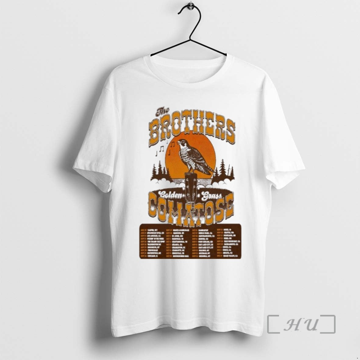 Limited Edition The Brothers Comatose Golden Grass 2025 Tour Dates Tee Shirt Sweater