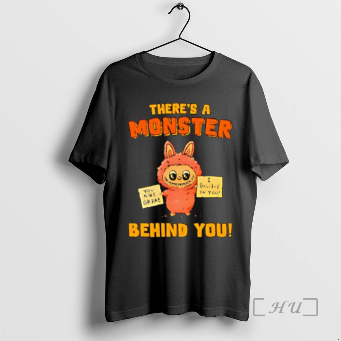 Limited Edition Theres A Monster Behind You Labubu Tee Shirt Sweater