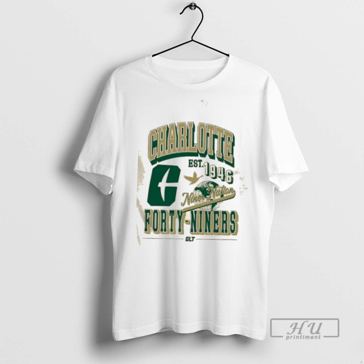Limited Edition Unc Charlotte T Niner Nation Forty Niners Est 1946 Graphic Tee Shirt