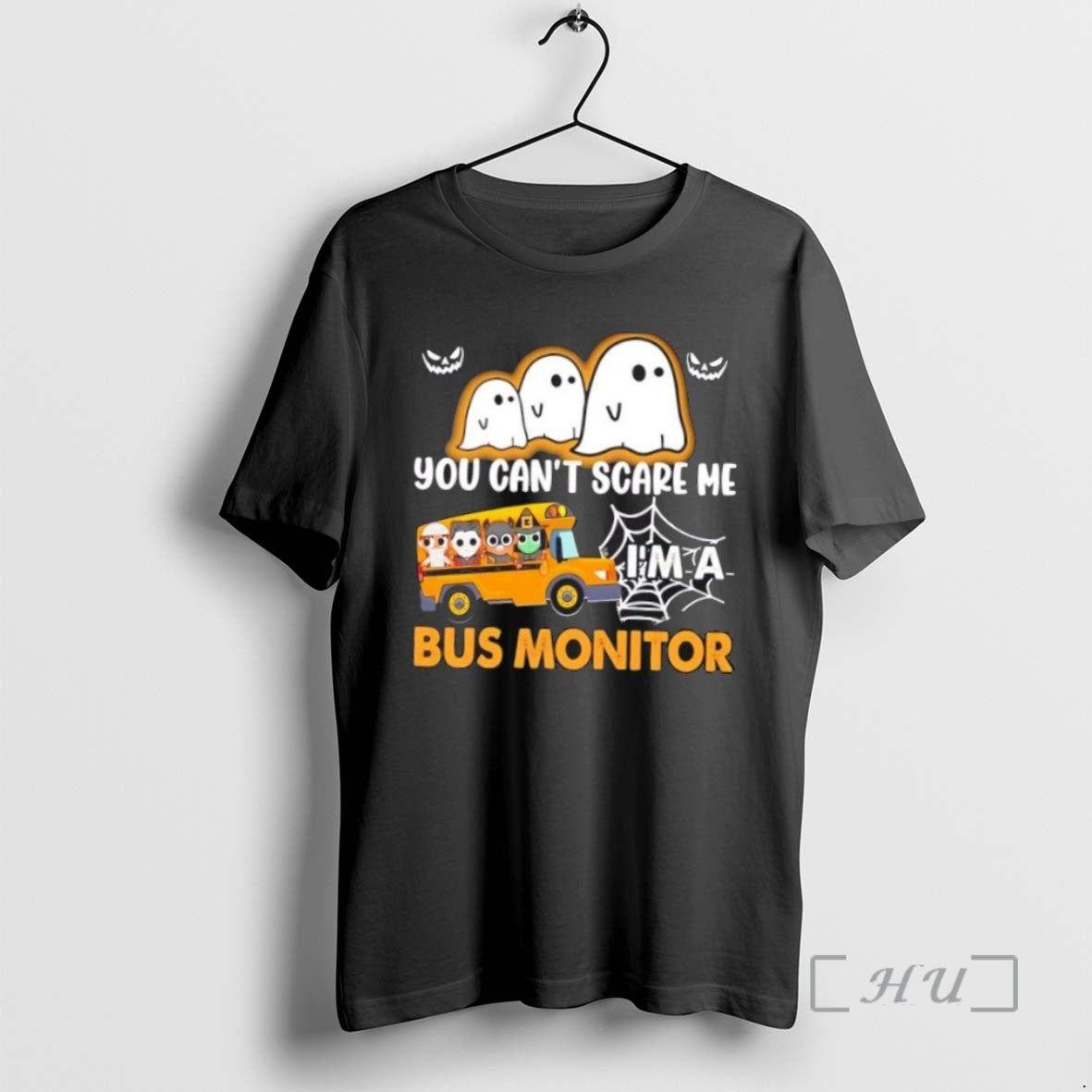 Limited Edition You Cant Scare Me Im A Bus Monitor Halloween Tee Shirt Sweater