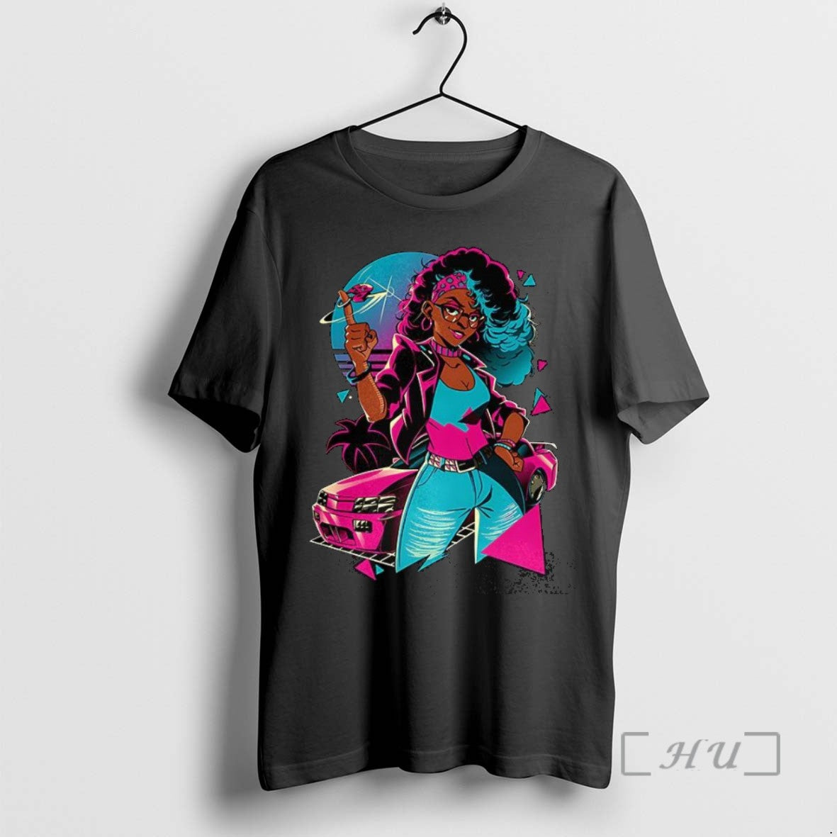 Limited Edition Your Rides Here Hold On Car And Beach Synthwave Style Tee Shirt Sweater