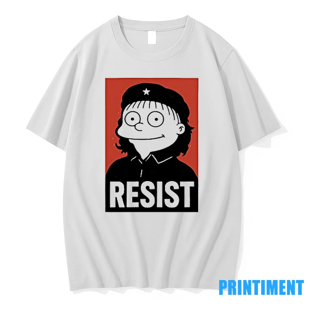 Lisa Resist Style Shepard Fairey Satire Cartoon Tshirts Sweater