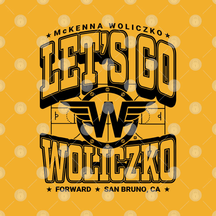 Mckenna Woliczko Let’s Go Woliczko Forward San Bruno T Shirt