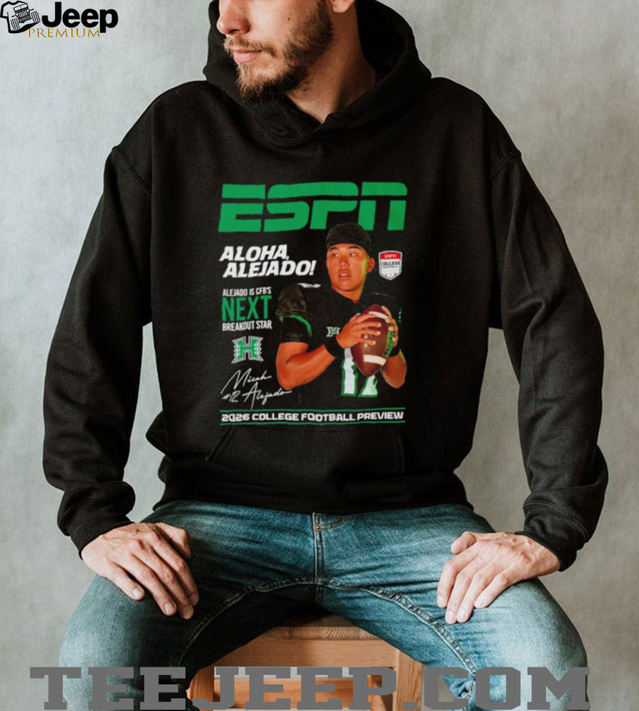 Micah Alejado Hawaii Rainbow Warriors ESPN 2026 College Football Preview shirt