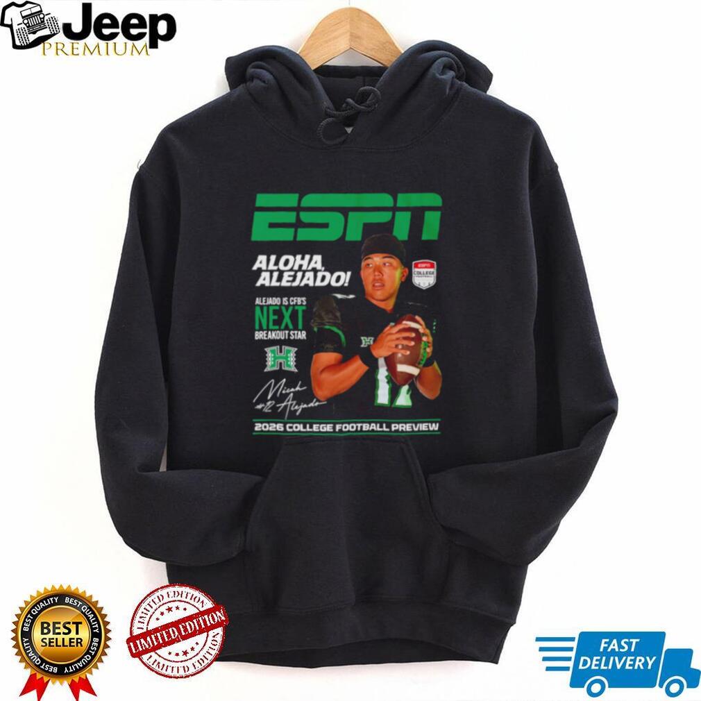 Micah Alejado Hawaii Rainbow Warriors ESPN 2026 College Football Preview shirt
