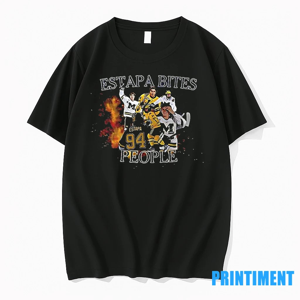 Michigan Ice Hockey Mark Estapa Estapa Bites People Graphic Tshirts Sweater