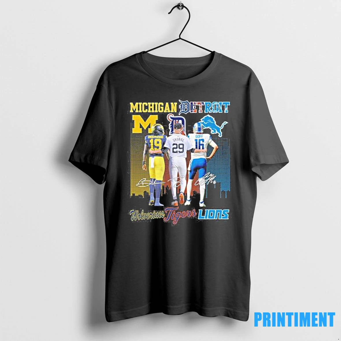 Michigan Wolverines Underwood Tigers Skubal And Lions Goff Tshirts Sweater