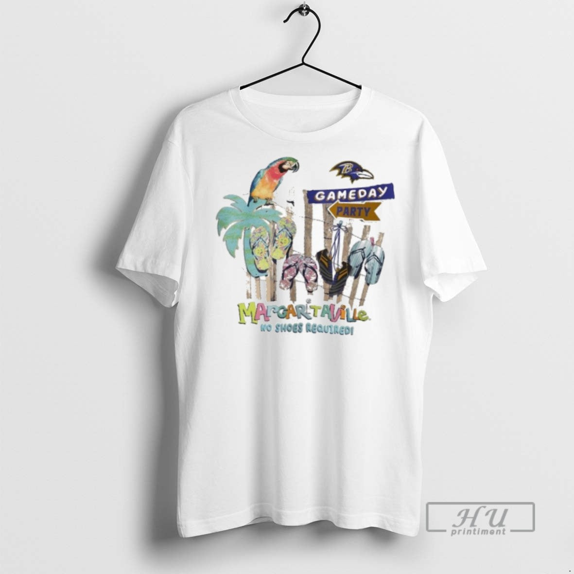 New Baltimore Ravens Gameday Party Margaritaville No Shoes Required Tee Shirts Sweatshirt Hoodies