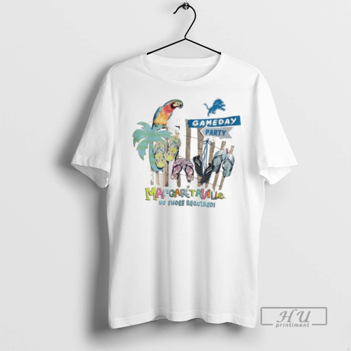 New Detroit Lions Gameday Party Margaritaville No Shoes Required Tee Shirts Sweatshirt Hoodies