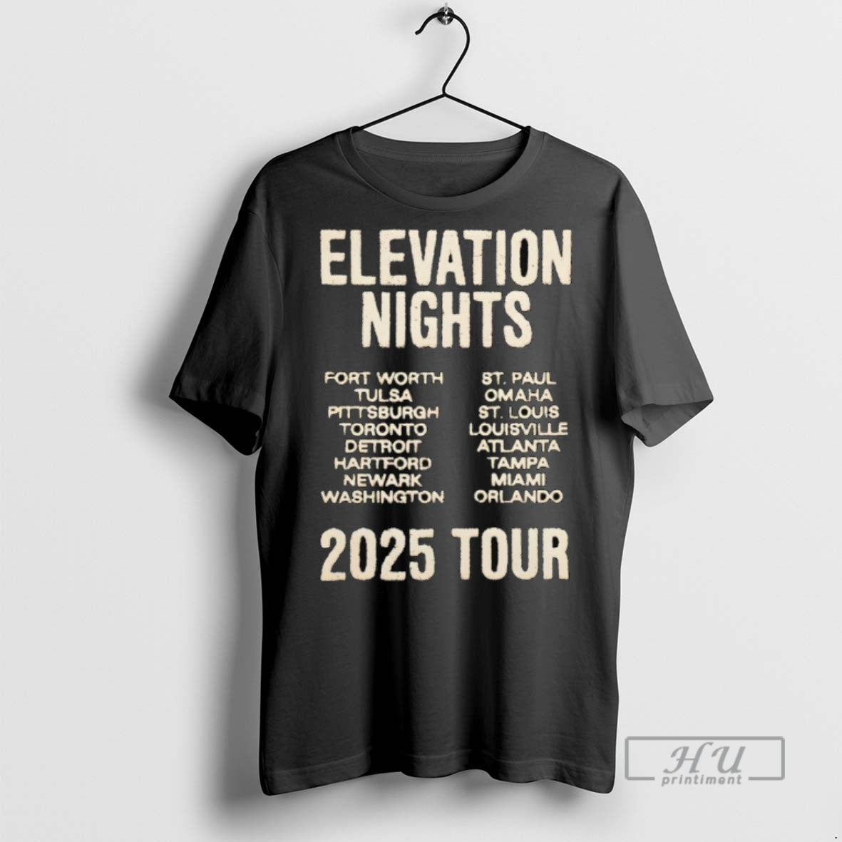 New Elevation Nights Tour 2025 Tee Shirts Sweatshirt Hoodies