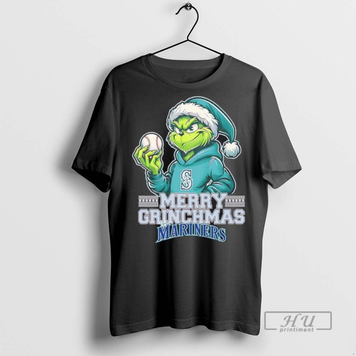 New Grinch Merry Christmas Seatle Marines Baseball Tee Shirts Sweatshirt Hoodies