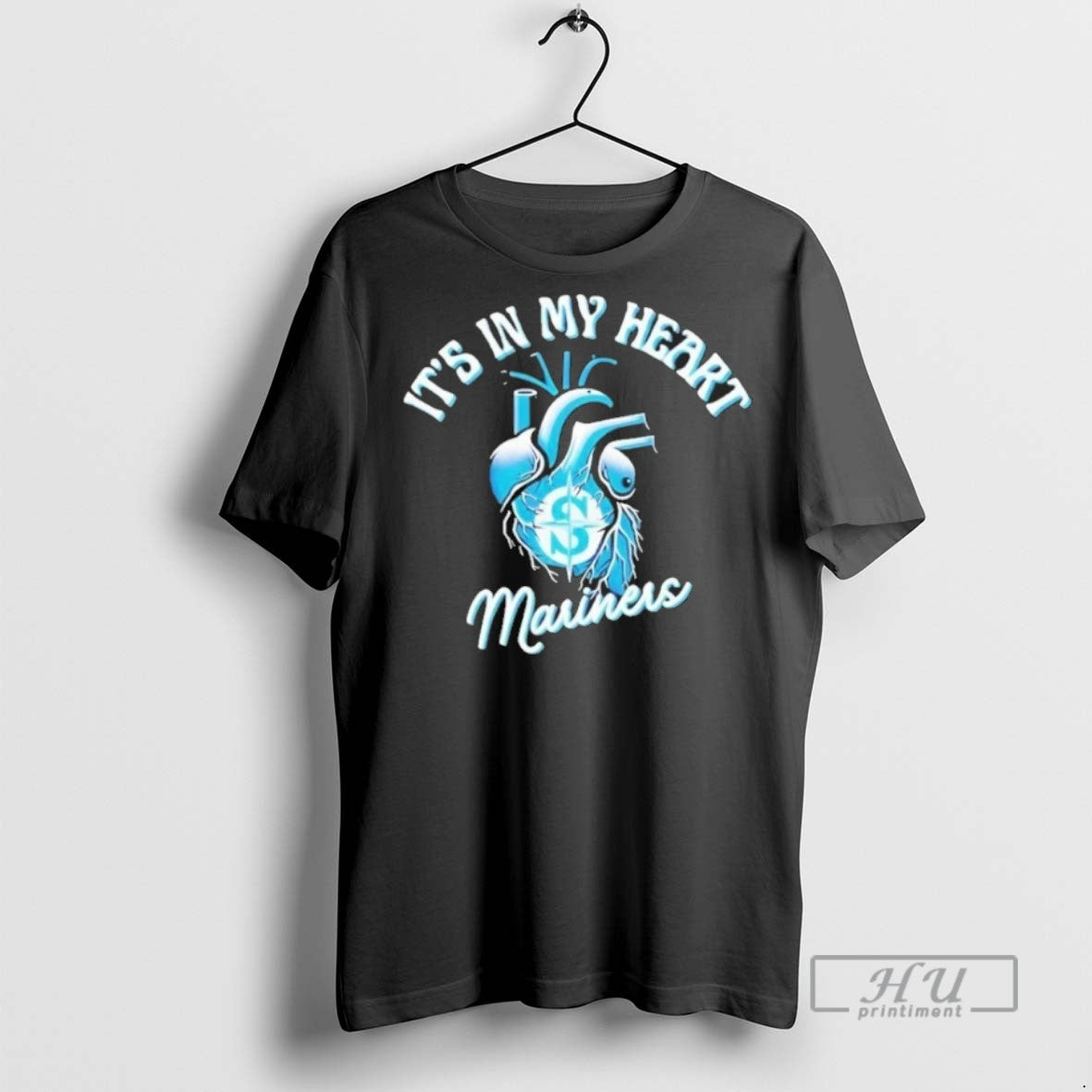 New Its In My Heart Seattle Mariners Heartbeat Tee Shirts Sweatshirt Hoodies