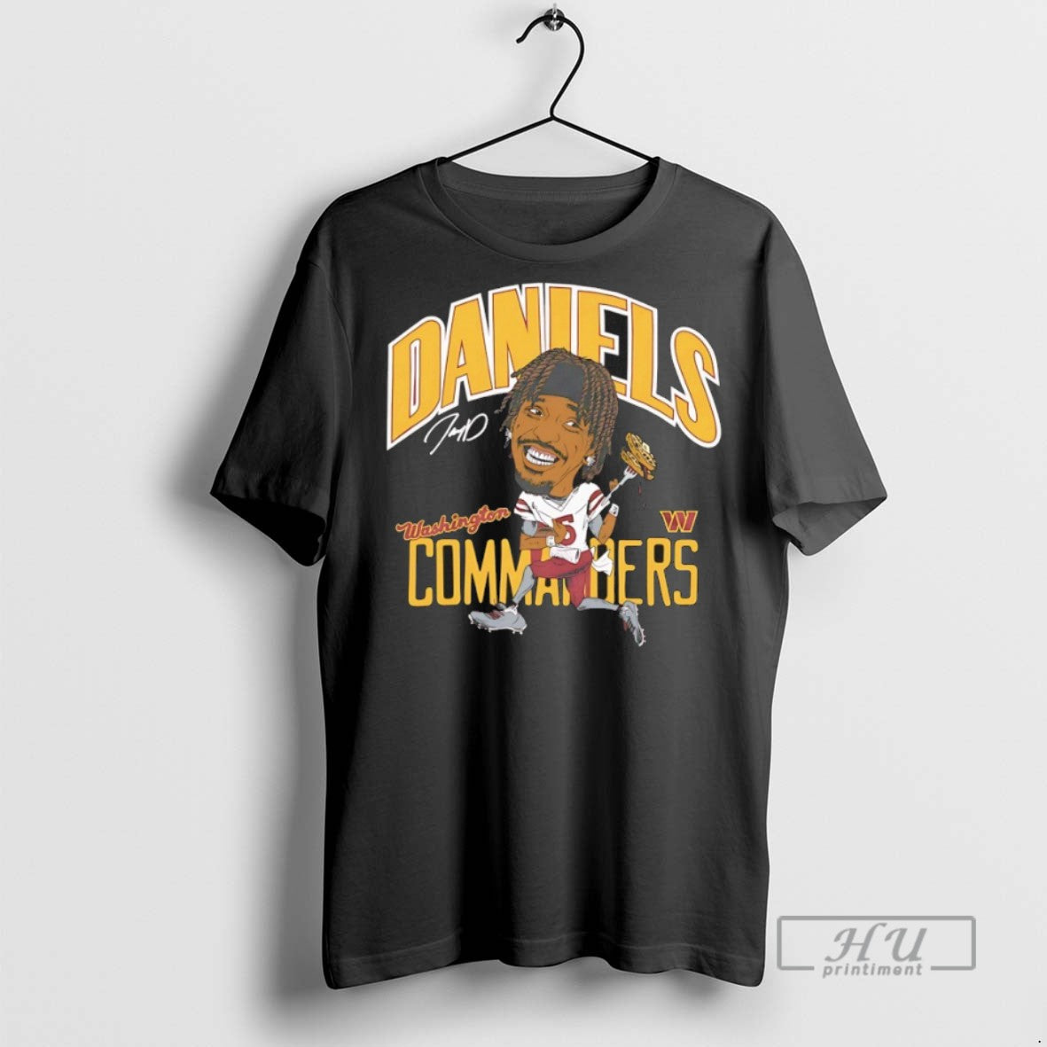 New Jayden Daniels Washington Commanders Player Signature Tee Shirts Sweatshirt Hoodies