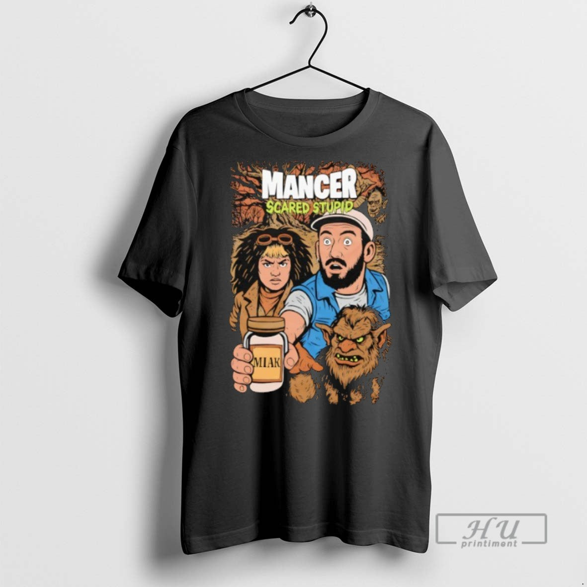 New Mancer Scared Stupid Halloween Tee Shirts Sweatshirt Hoodies