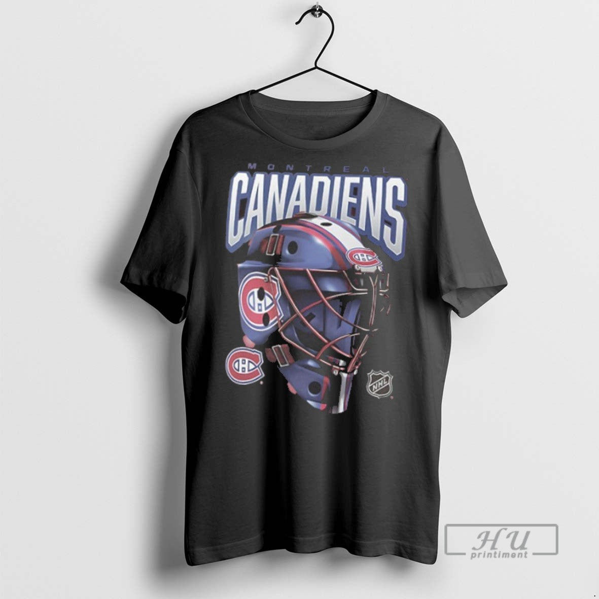 New Montreal Canadiens Penalty Box Hockey Helmet 2 Sided Tee Shirts Sweatshirt Hoodies