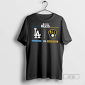 New Nlcs La Dodgers Vs Brewers 2025 Postseason Tee Shirts Sweatshirt Hoodies