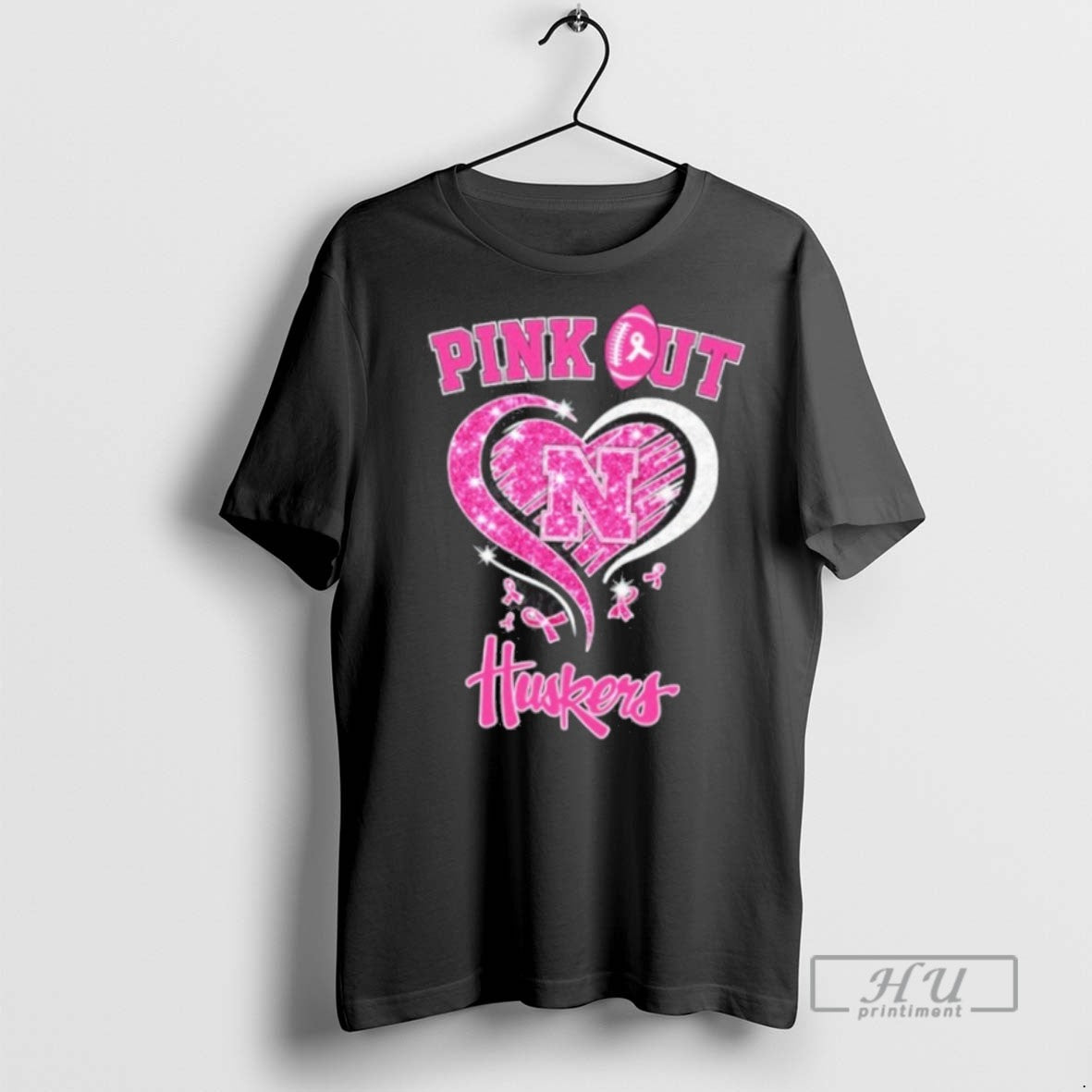 New Nebraska Cornhuskers Pink Out Breast Cancer Tee Shirts Sweatshirt Hoodies