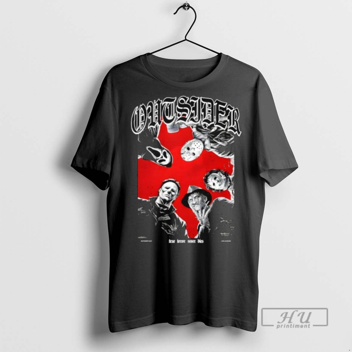 New Outsider Cult Ghostface X Jason Voorhees And Michael Myers X Freddy Krueger Tee Shirts