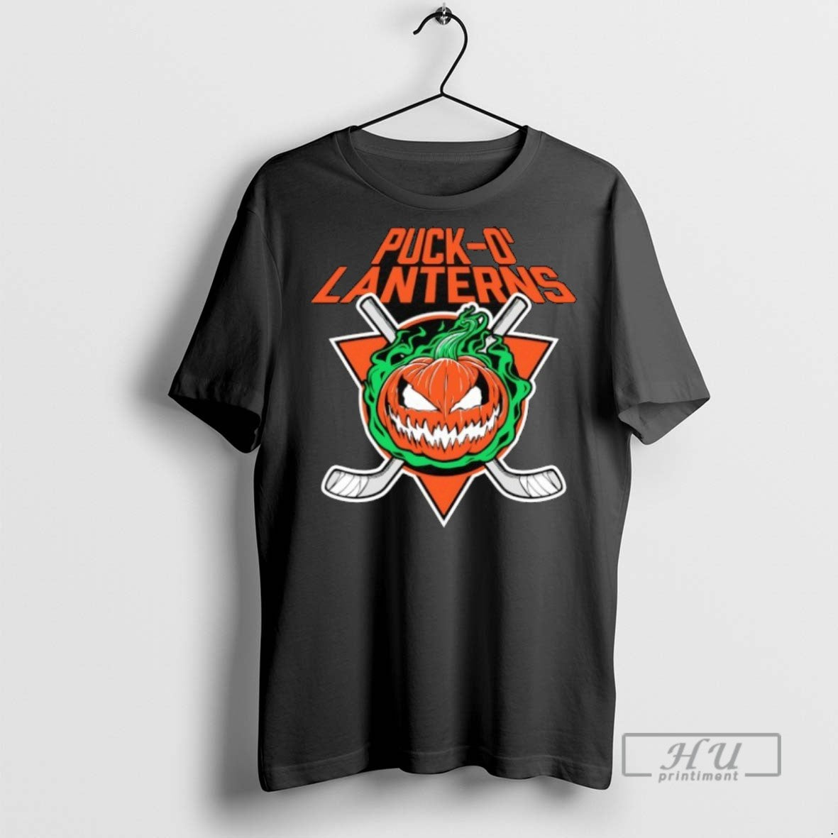 New Puck O Lanterns Pumpkin Hockey Halloween Tee Shirts Sweatshirt Hoodies