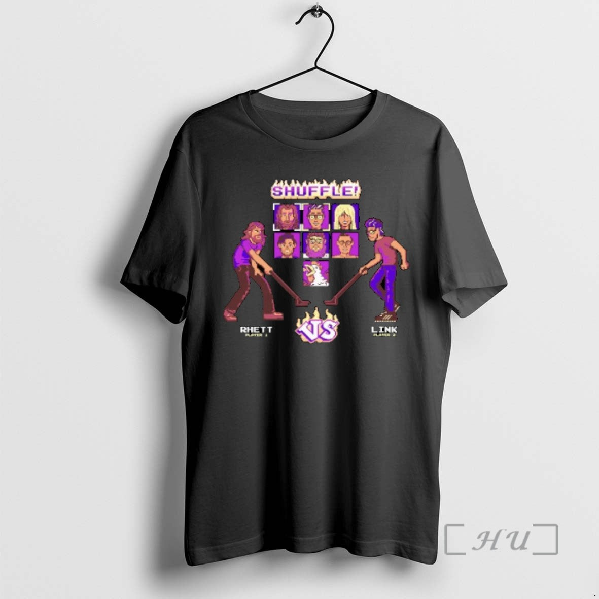New Rhett Vs Link Shuffleboard Arcade 8 Bit Tee Sweater