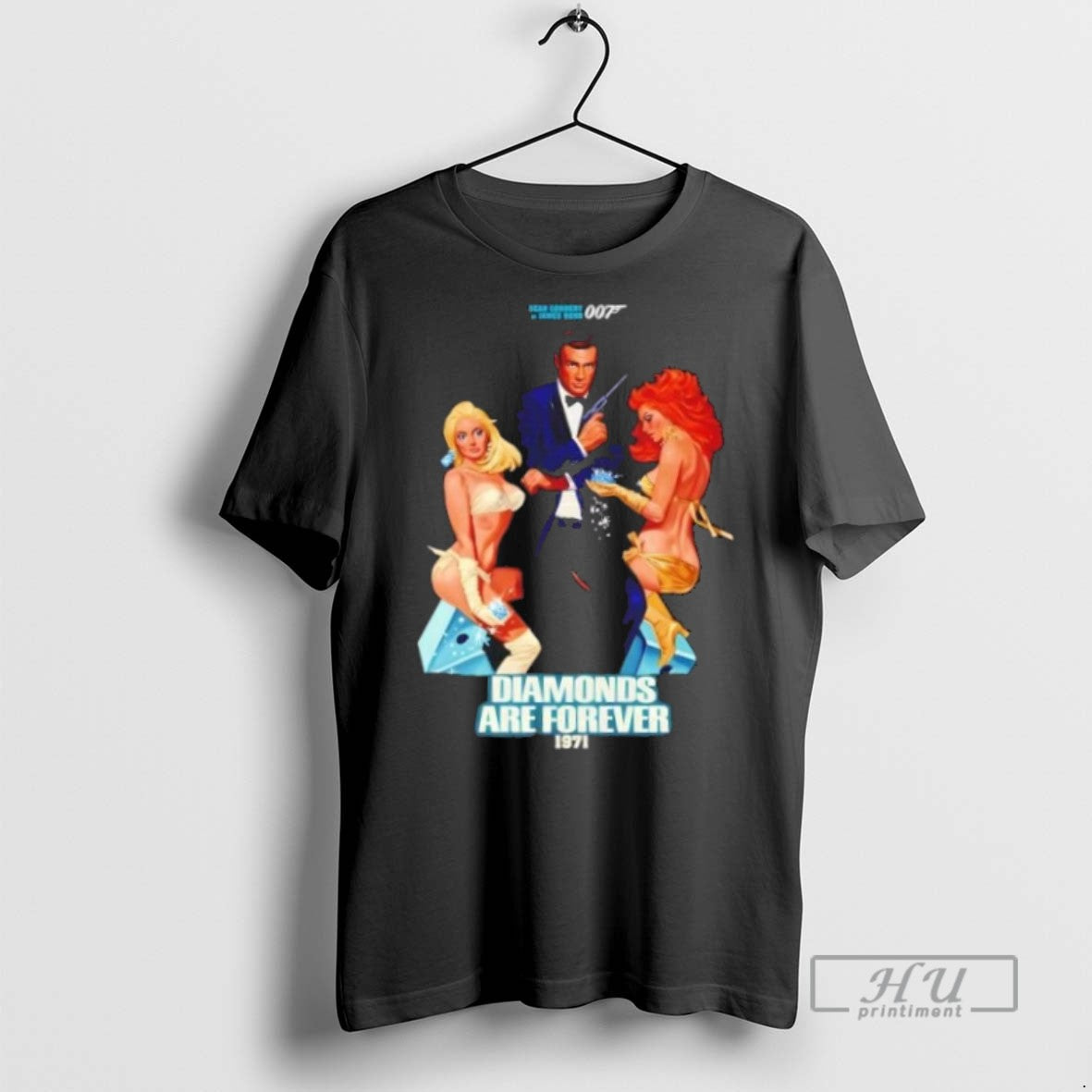 New Sean Connery As James Bond 007 Diamonds Are Forever 1971 Tee Shirts Sweatshirt Hoodies