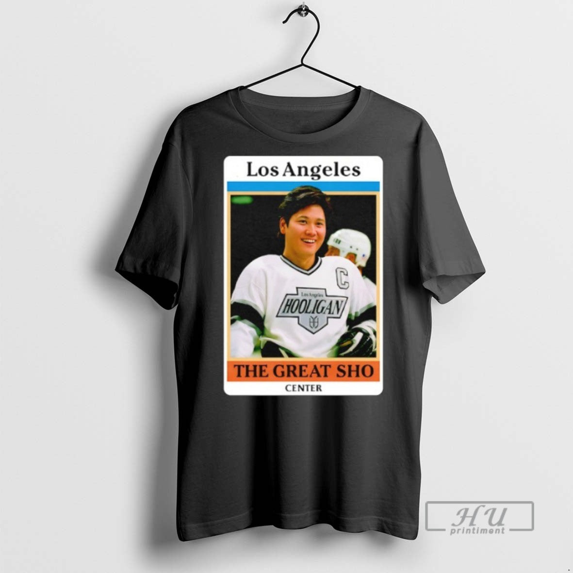 New Shohei Ohtanis Face Wayne Gretzky Los Angeles Hooligan Los Angeles Kings Center Tee Shirts