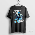 New Skate Or Die Wolfy Classic Graphic Tee Shirt Sweater