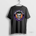 New The Laugh Track Joker Face Horror The Grin Will Win Big Logo Graphic Tee
