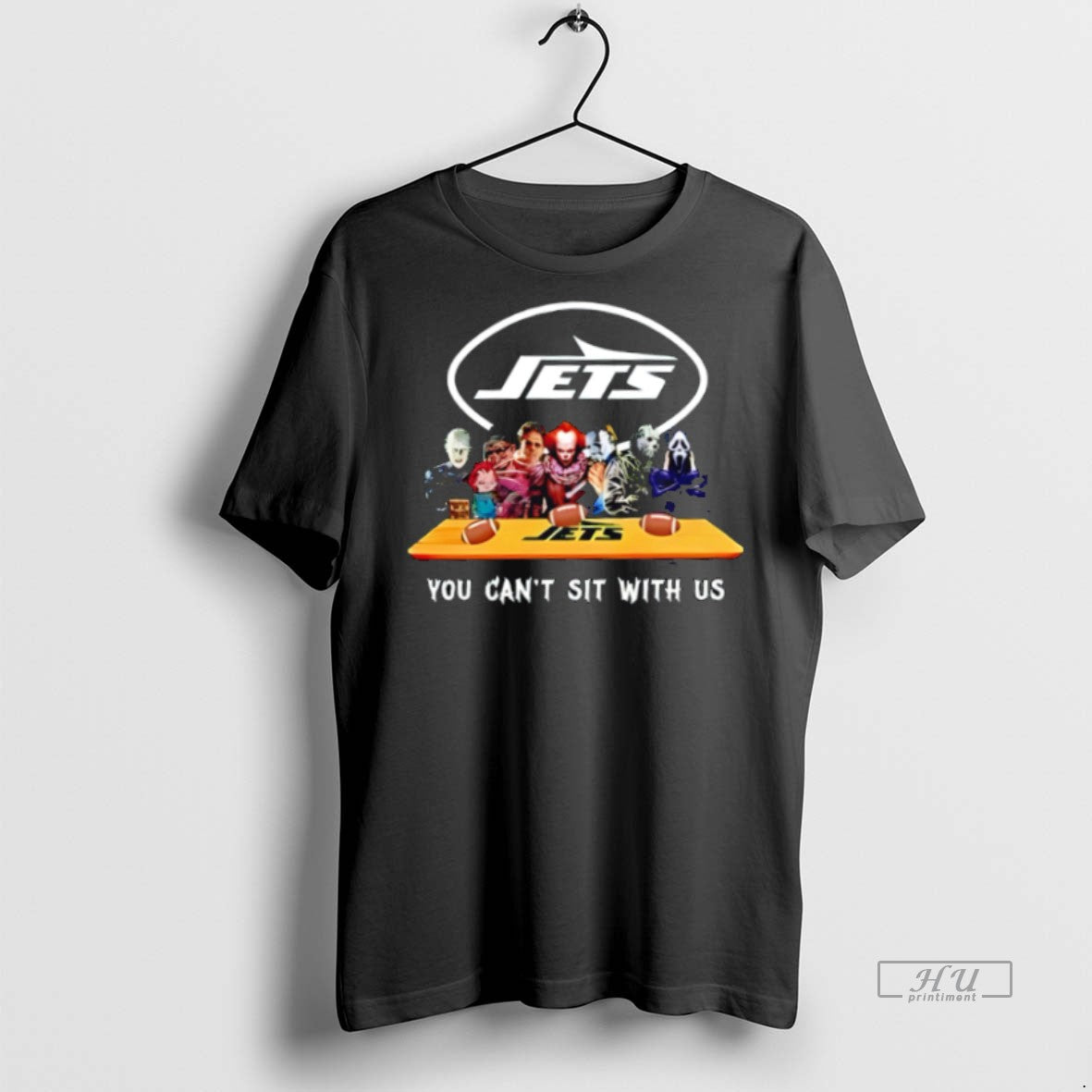 New You Cant Sit With Us Jets Football Horror Movies Halloween Graphic Tee Shirt Sweater