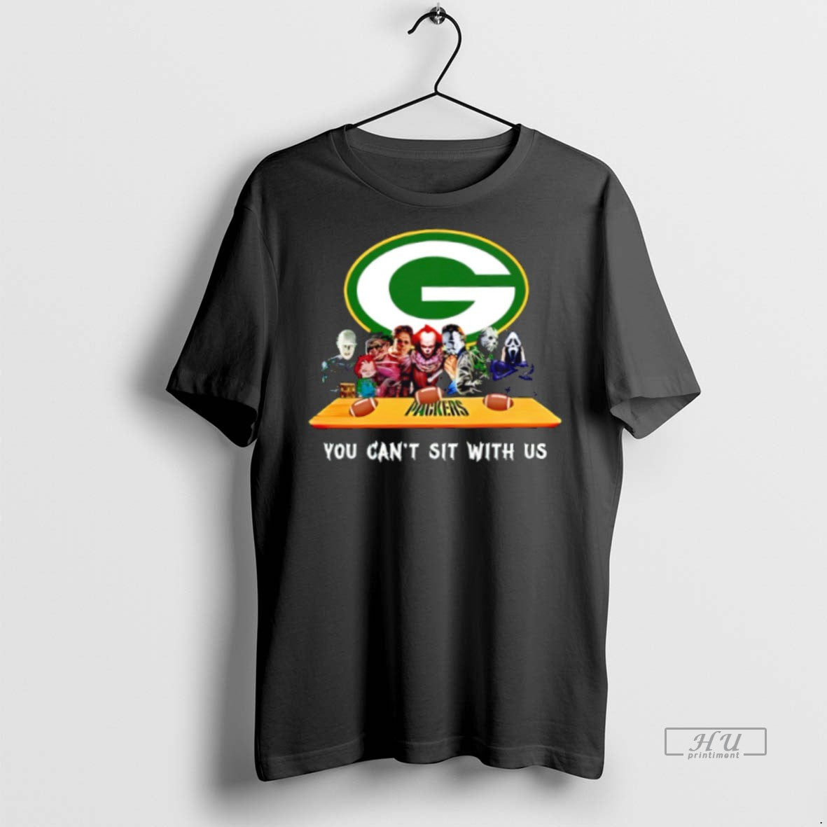 New You Cant Sit With Us Packers Football Horror Movies Halloween Graphic Tee Shirt Sweater