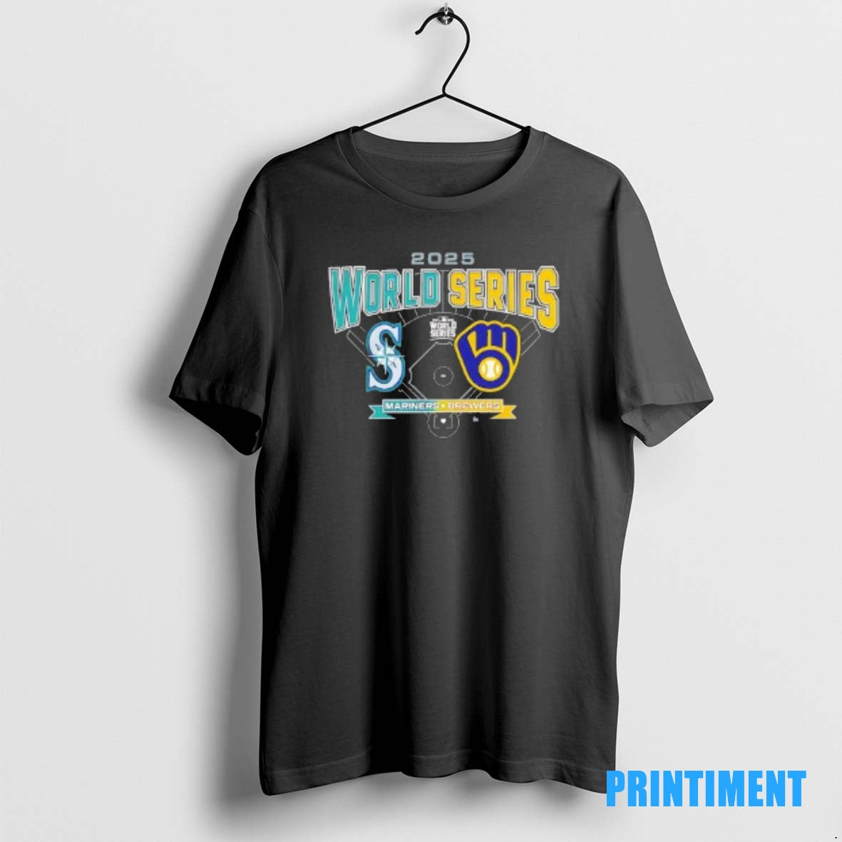 Official 2025 Mlb World Series Seattle Mariners Vs Milwaukee Brewers Baseball Change Up Tee Sweater