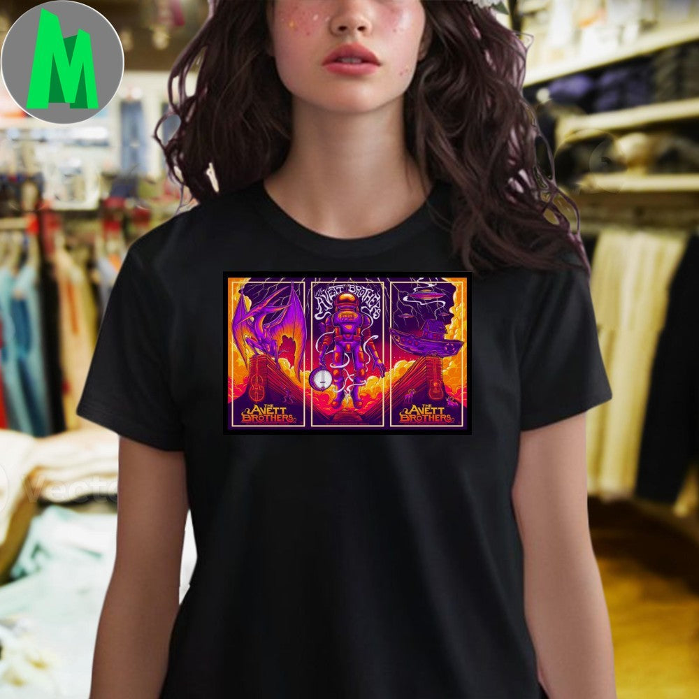 2025 Tour The Avett Brothers Red Rocks Poster Limited Shirt Unisex