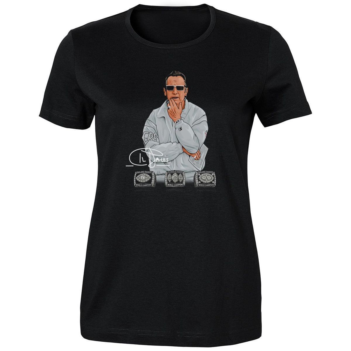 Al Davis Rings World Champion Signature Shirt
