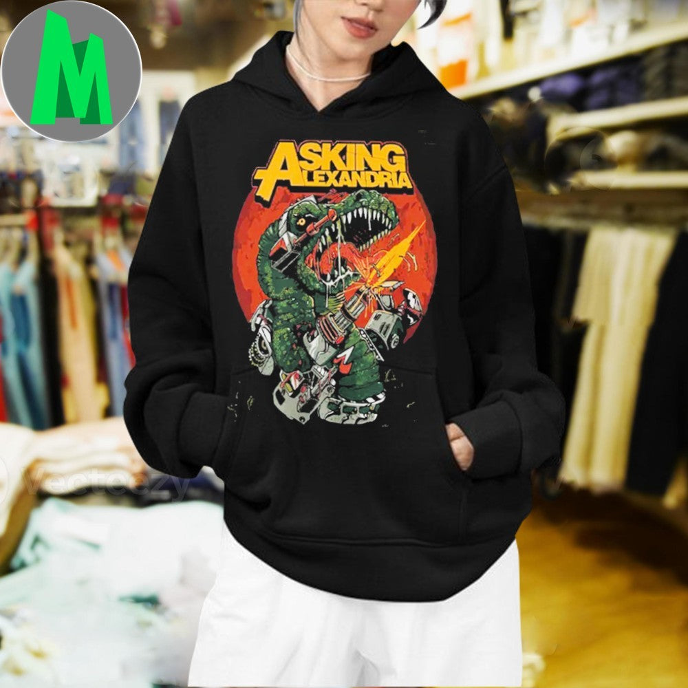 Asking Alexandria Dino Robot Lightning Graphic Unisex