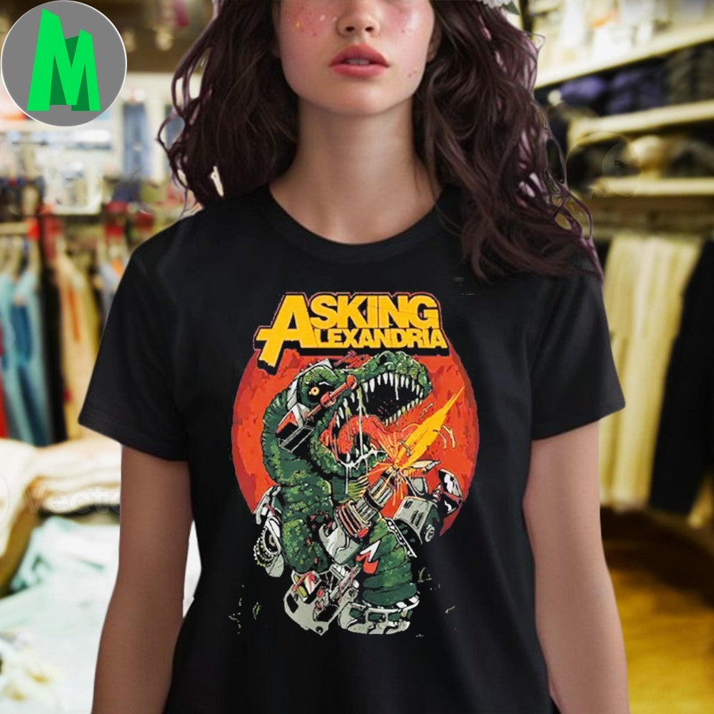 Asking Alexandria Dino Robot Lightning Graphic Unisex