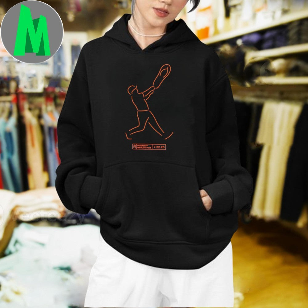 Athlete Logos Baseball Swing Minimalist Shirt Unisex