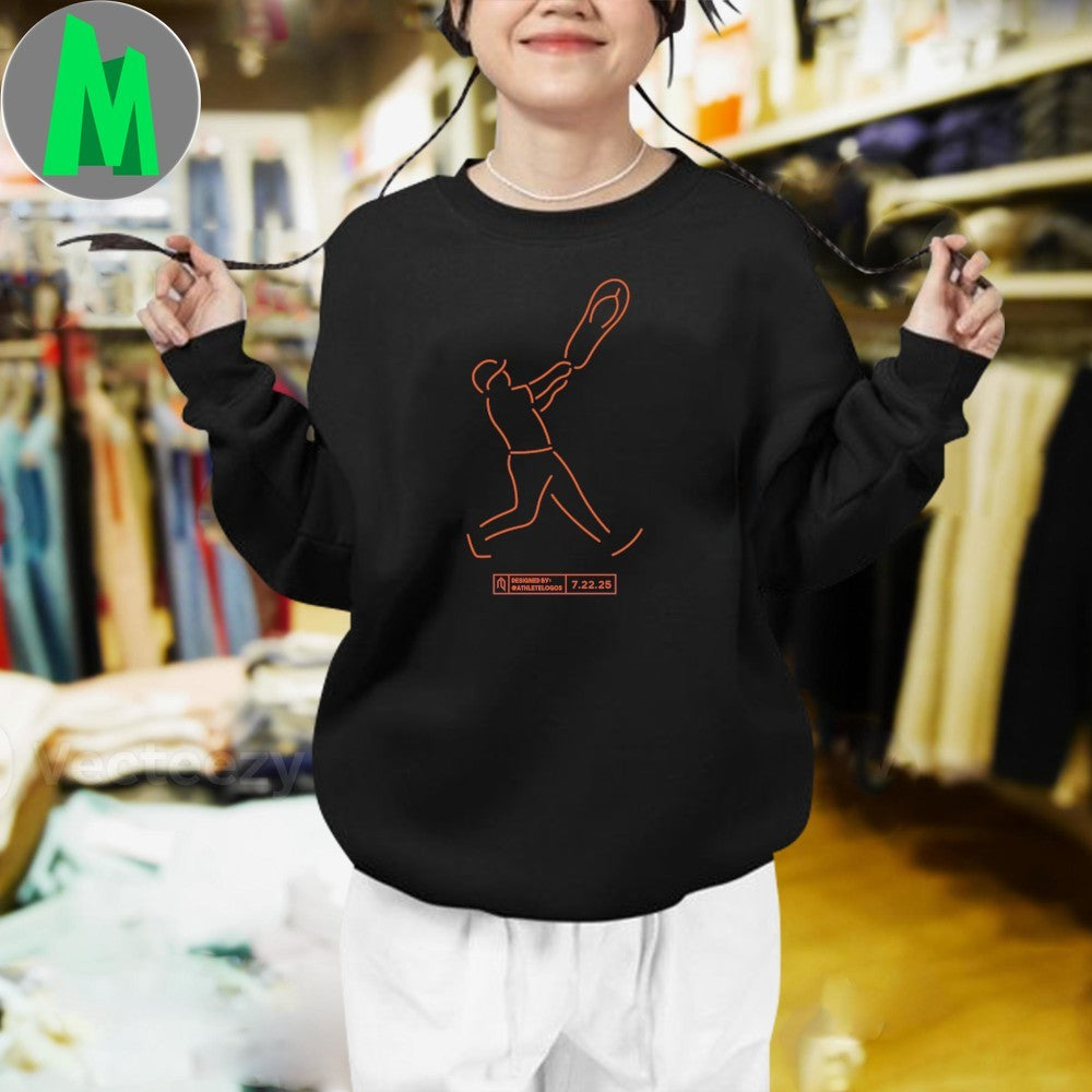 Athlete Logos Baseball Swing Minimalist Shirt Unisex