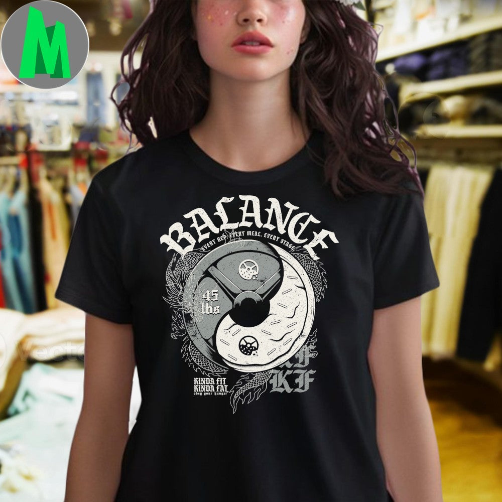 Balance Kinda Fit Kinda Fat Gym & Workout Graphic Unisex