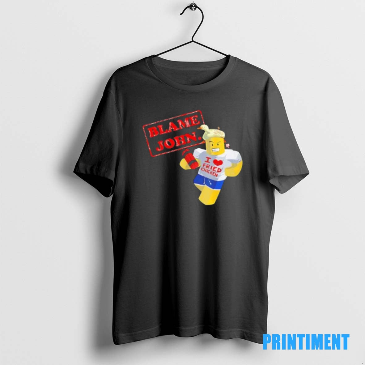 Official Blame John Lego Wearing I Love Fried Chicken Tee Sweater